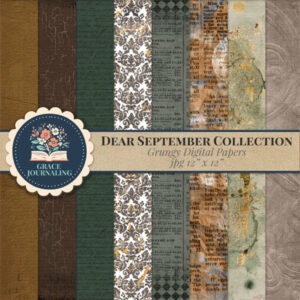 Dear September Collection | Grungy Digital Papers