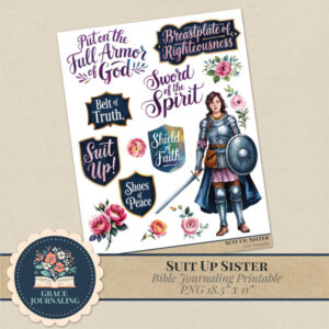 Suit Up Sister | Bible Journaling Printable